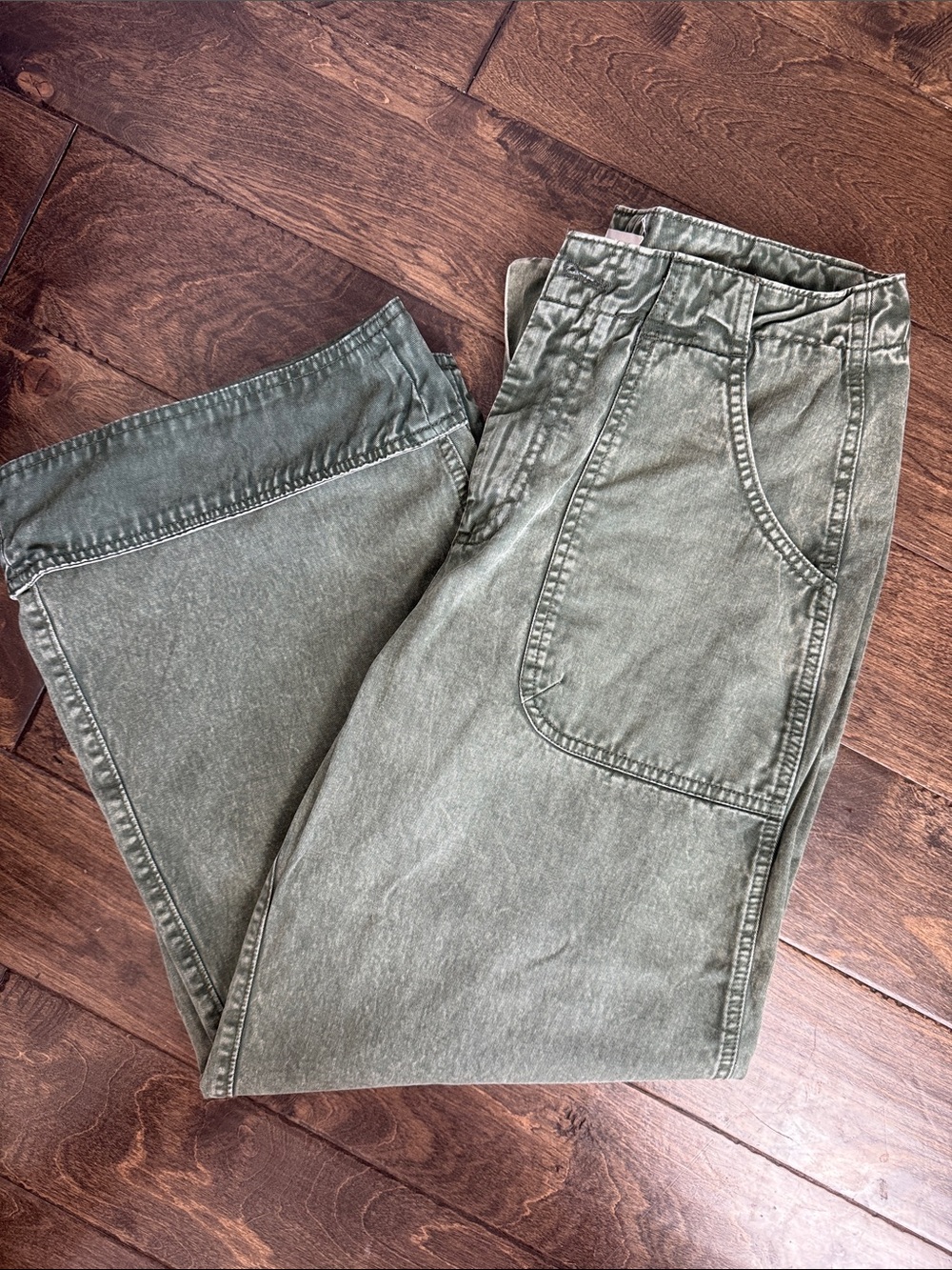 Women's Flint & Moss Green Cuff Utility Jeans